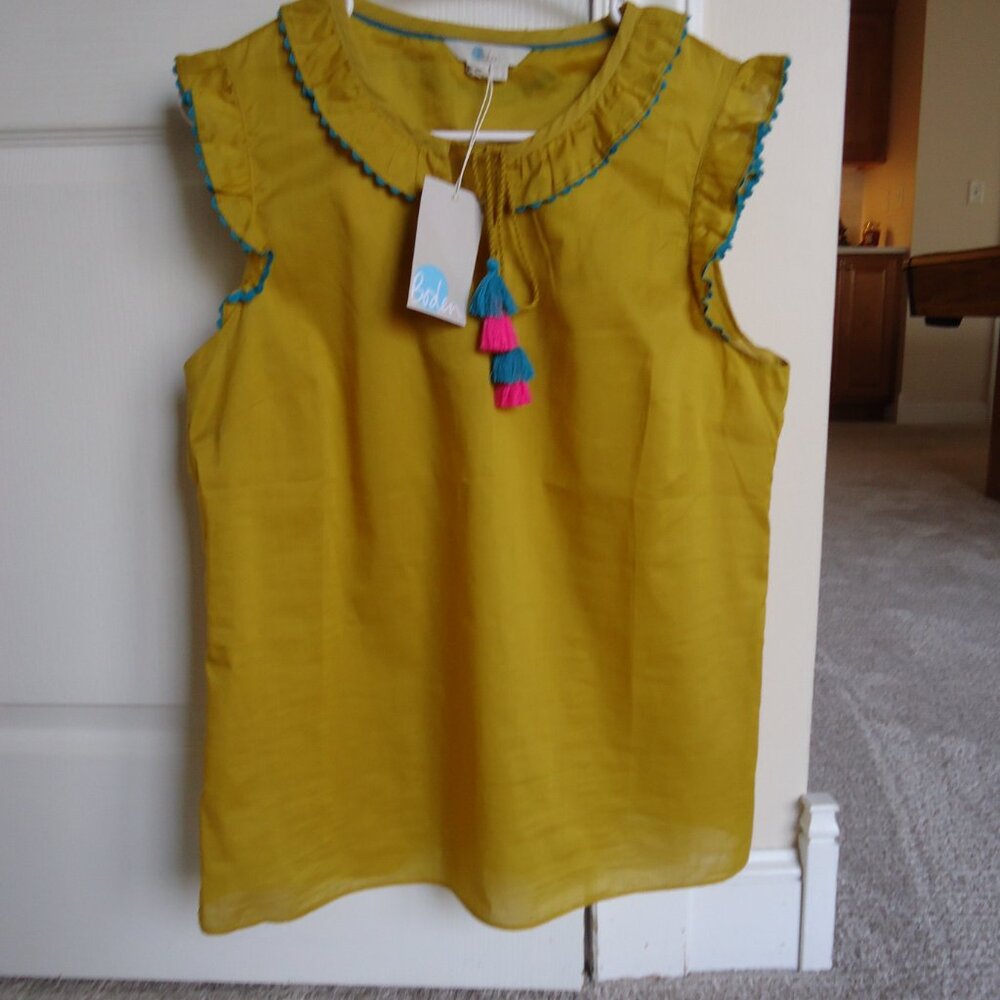 Boden Top Laurie Sleeveless Sz 8 NWT
